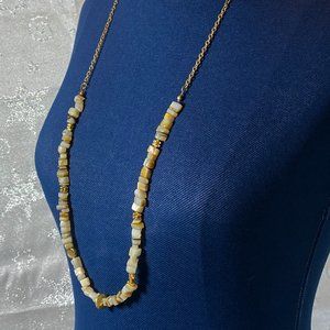 COPY - Natural Agate stone with chain linked necklace, 34"